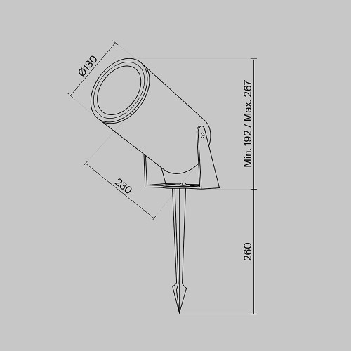 Ландшафтный светильник Bern O050FL-L30GF3K — фото 6, Ландшафтные светильники, Maytoni